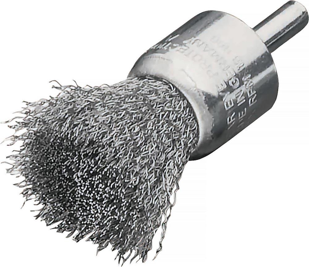 Pinselbürste Ø 23 mm Schaft 6 mm Drahtstärke 0,3 mm Stahl 18000 min-