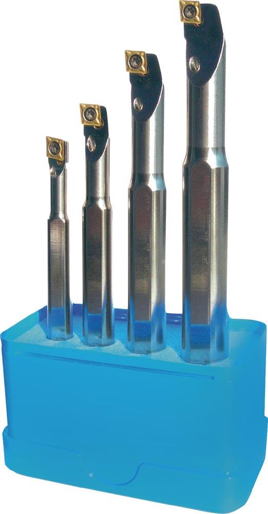 Bohrstangenset SCLC-L 06 links vernickelt mit Innenkühlung 4 teilig