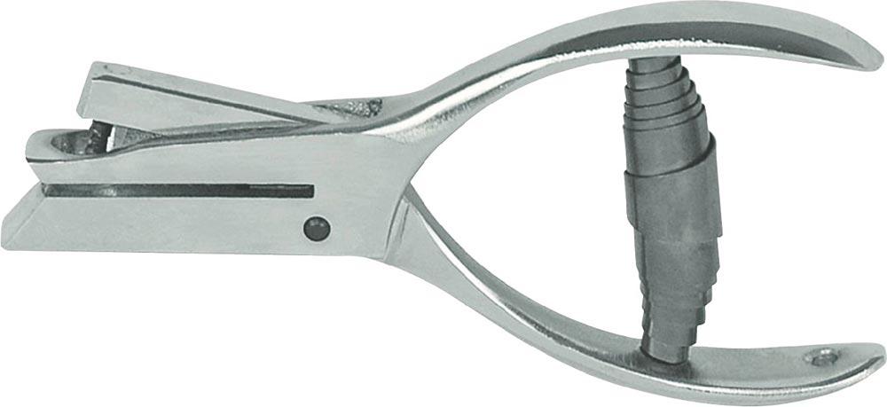 Kontrollzange Länge 145 mm Lochung Dreieck / Zeichen 2