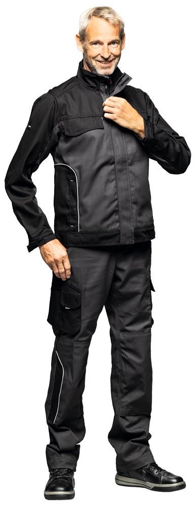 Arbeitsjacke Twill ERNST, weiß-anthrazit Gr. 5XL