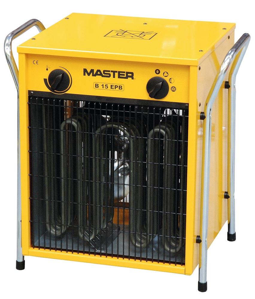 MASTER Elektro-Heizautomat B 15 EPB, 400/50 V/Hz, Nennwärmeleistung 15 kW, Luftleistung 1700 cbm/h, LxBxH 350 x 470 x 490 mm