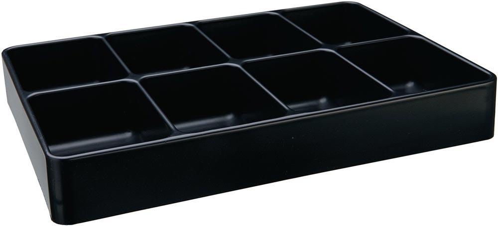 Einsatz LOGS 130 H48xB338xT238mm Kunststoff schwarz 8-fach