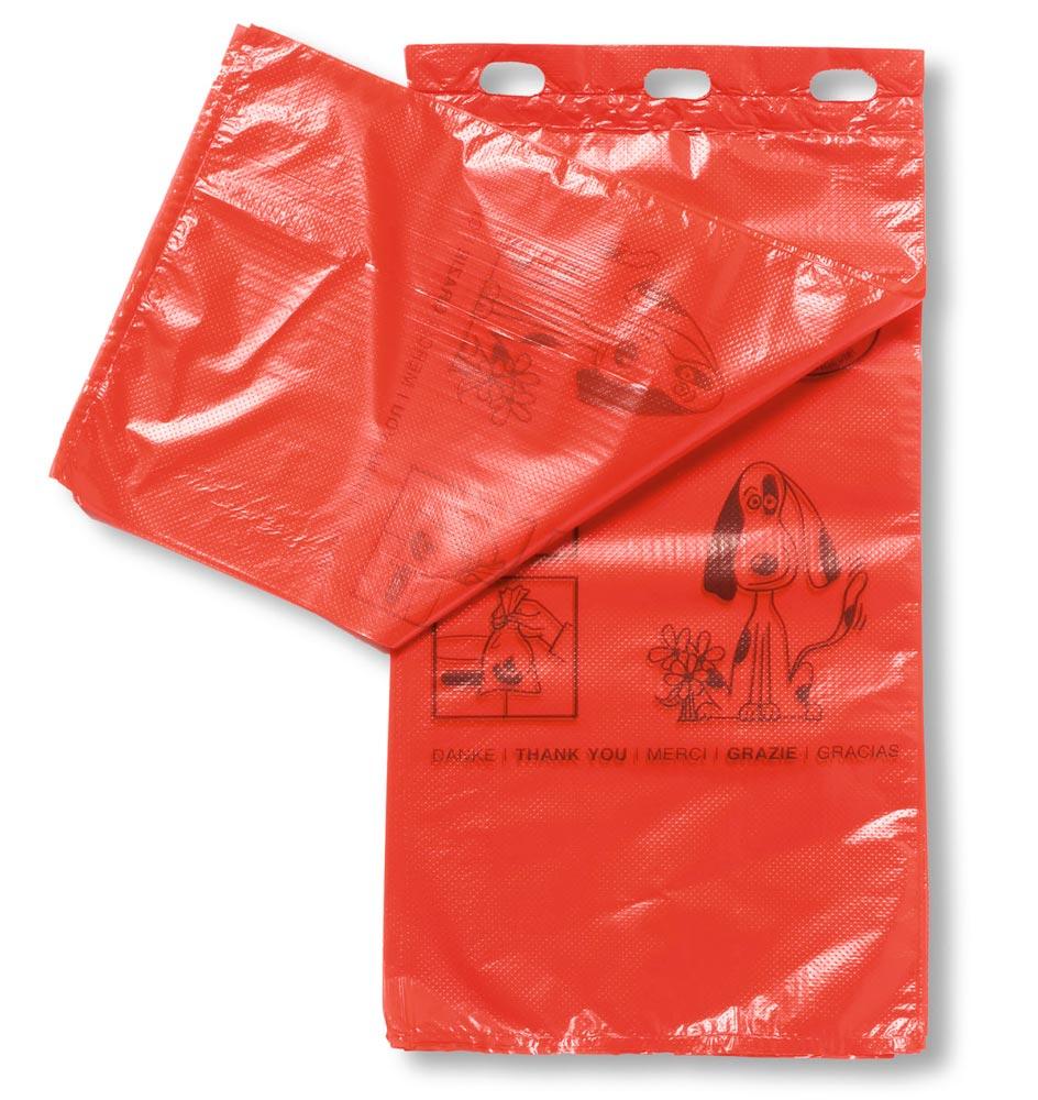 Hundekotbeutel, VE 1000 Stück, 200x350x0,015 mm in rot