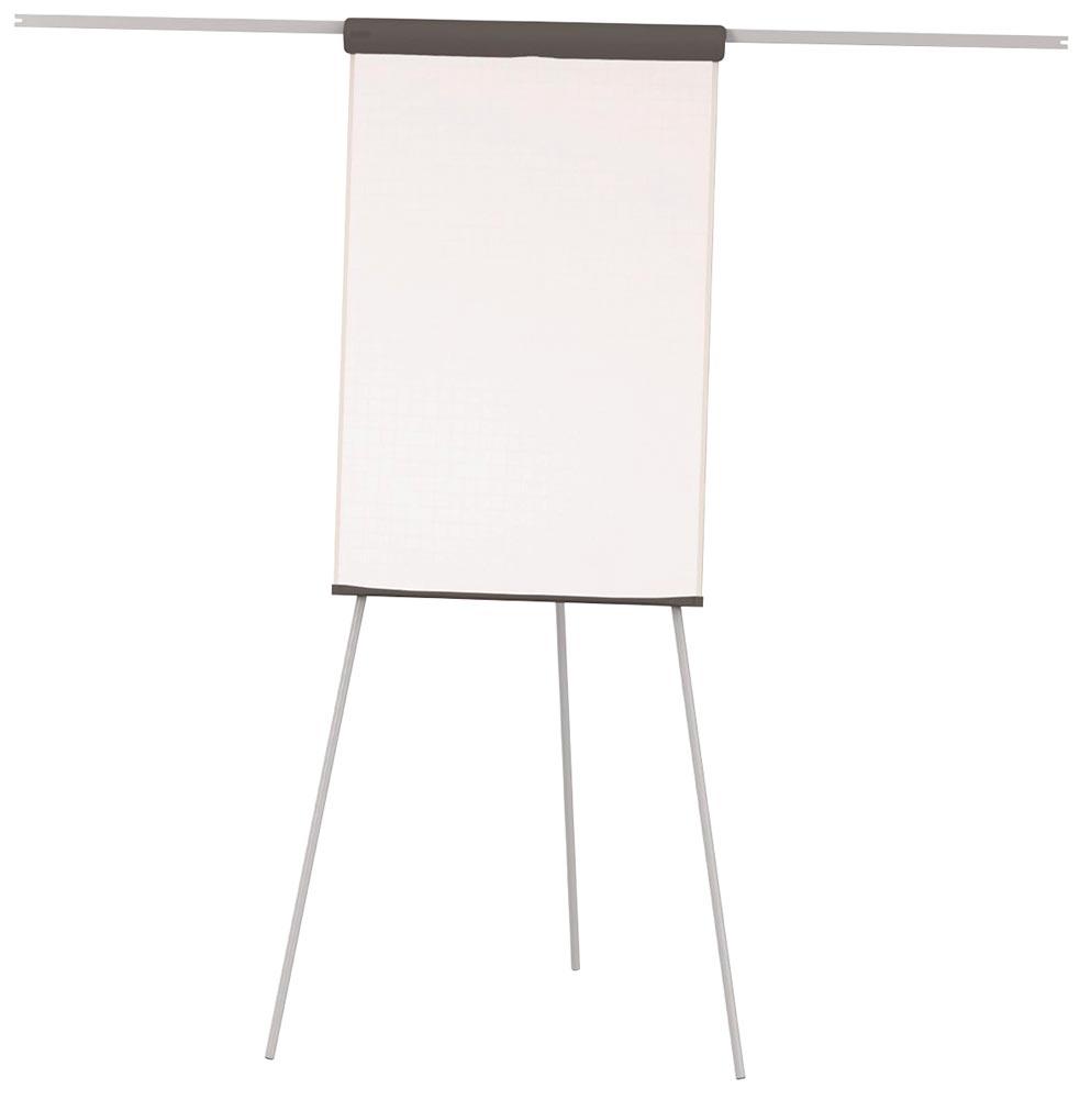Flipchart, Tafel BxH 660x970 mm, magnethaftend, hv bis 1860 mm, 3-Bein-Gestell,, 2 Papierhalter hellgrau