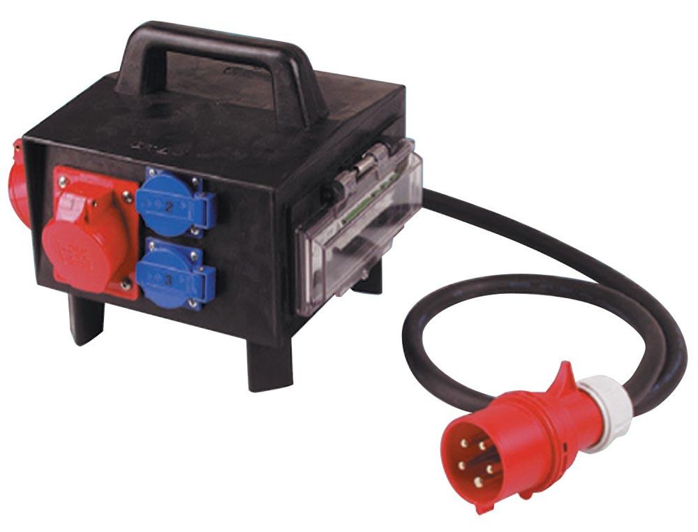 Vollgummikleinverteiler CEE-32 A, 5-polig 1xCEE 32 A, 2xCEE 16 A, 3x230V 5 x 6 mm