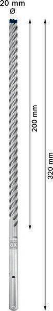 Hammerbohrer Expert SDS max-8X Ø 18 mm Arbeits-L.400 mm L.540 mm SDS max 1 Stück