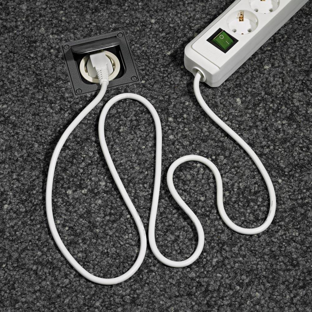 Steckdosenleiste Eco Line 16 A 250 V weiß Steckdosen 6 1,5 m H05VV-F 3 x 1,5 mm