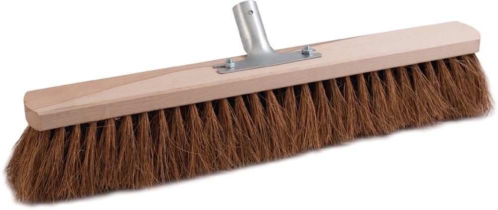 Besen Kokos Länge 1000 mm mit Metallstielhalter Flachholz Besen Kokos Länge 1000 mm mit Metallstielhalter Flachholz