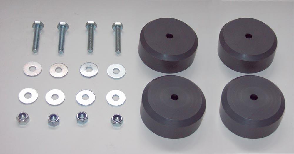 Pritschenbefestigung für Materialbox Volumen 750 l, Set mit 4 Befestigungsnocken und Befestigungsmaterial
