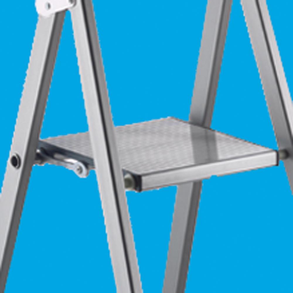 Stufen-Stehleiter mit Brücke, einseitig begehbar, Leiterlänge 1360 mm, 3 Stufen inkl. Brücke