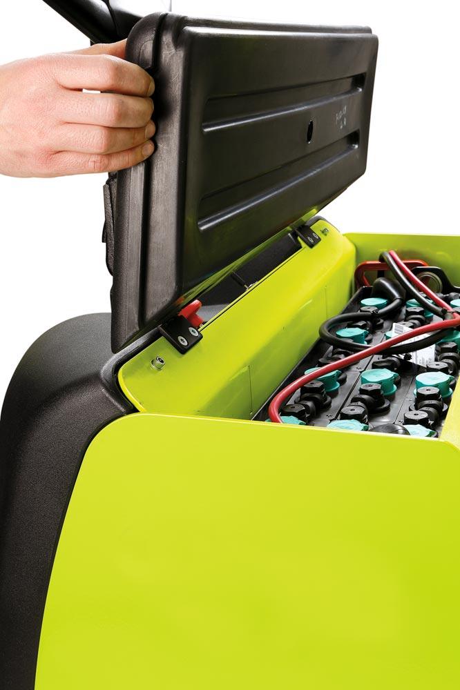 Elektrohydraulischer Stapler, mit Fahrantrieb, Traglast 1200 kg, Hubhöhe 2500 mm, OHNE Batterien und Ladegerät