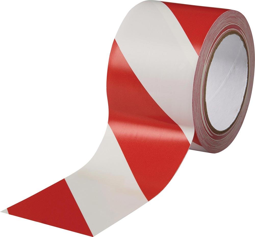 Bodenmarkierungsband Easy Tape PVC rot/weiß Länge 33 m Breite 75 mm Rolle