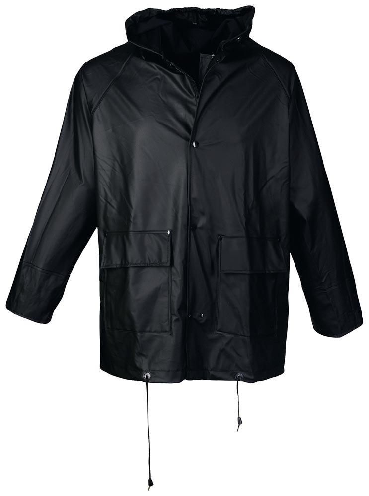 PU Regenschutz-Jacke Größe L schwarz