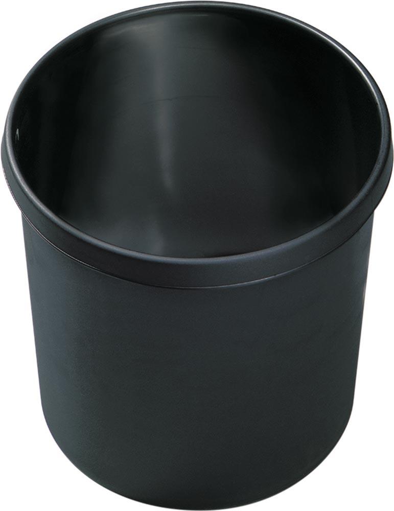 Kunststoff-Papierkorb, schwer entflammbar, Volumen 18 l, Durchm.xH 295x310 mm, schwarz, VE 5 Stück