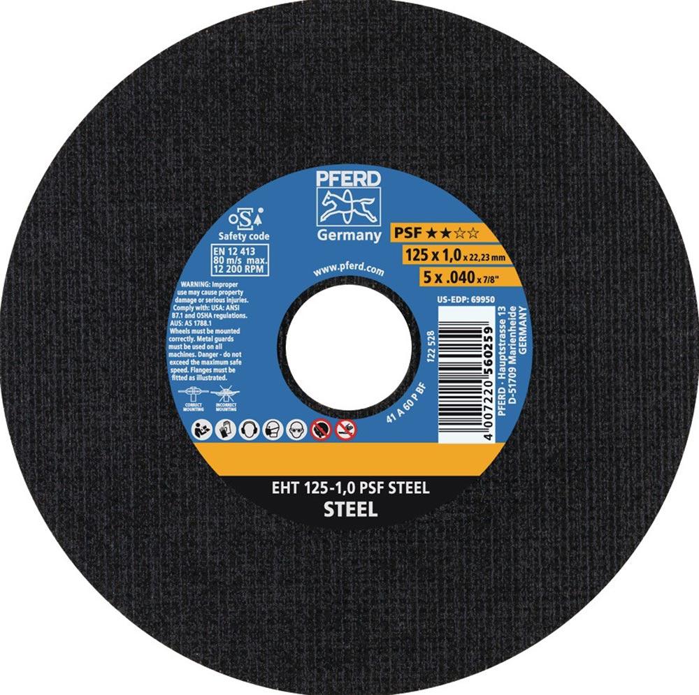 Trennscheibe PSF STEEL D125x2,4mm gekröpft Stahl Bohrung 22,23 mm
