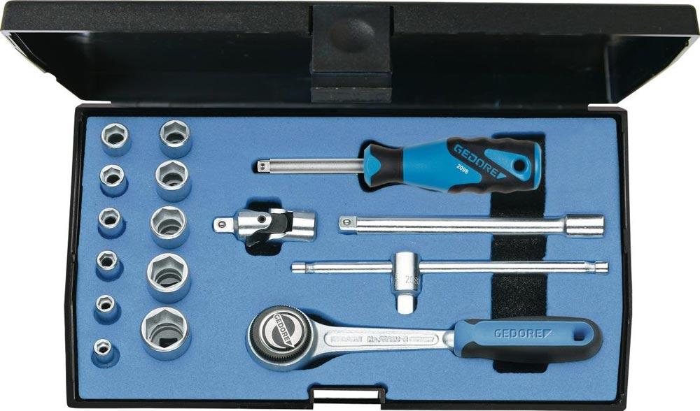 Steckschlüsselsatz 20 EMU-3 16-teilig 1/4  Schlüsselweiten 4-13 mm Anzahl Zähne 72 6-Kant