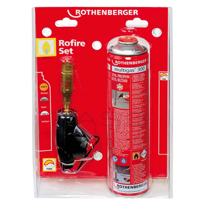 Weichlötgerät ROFIRE Set mit Multigas 300, 7/16"-EU 