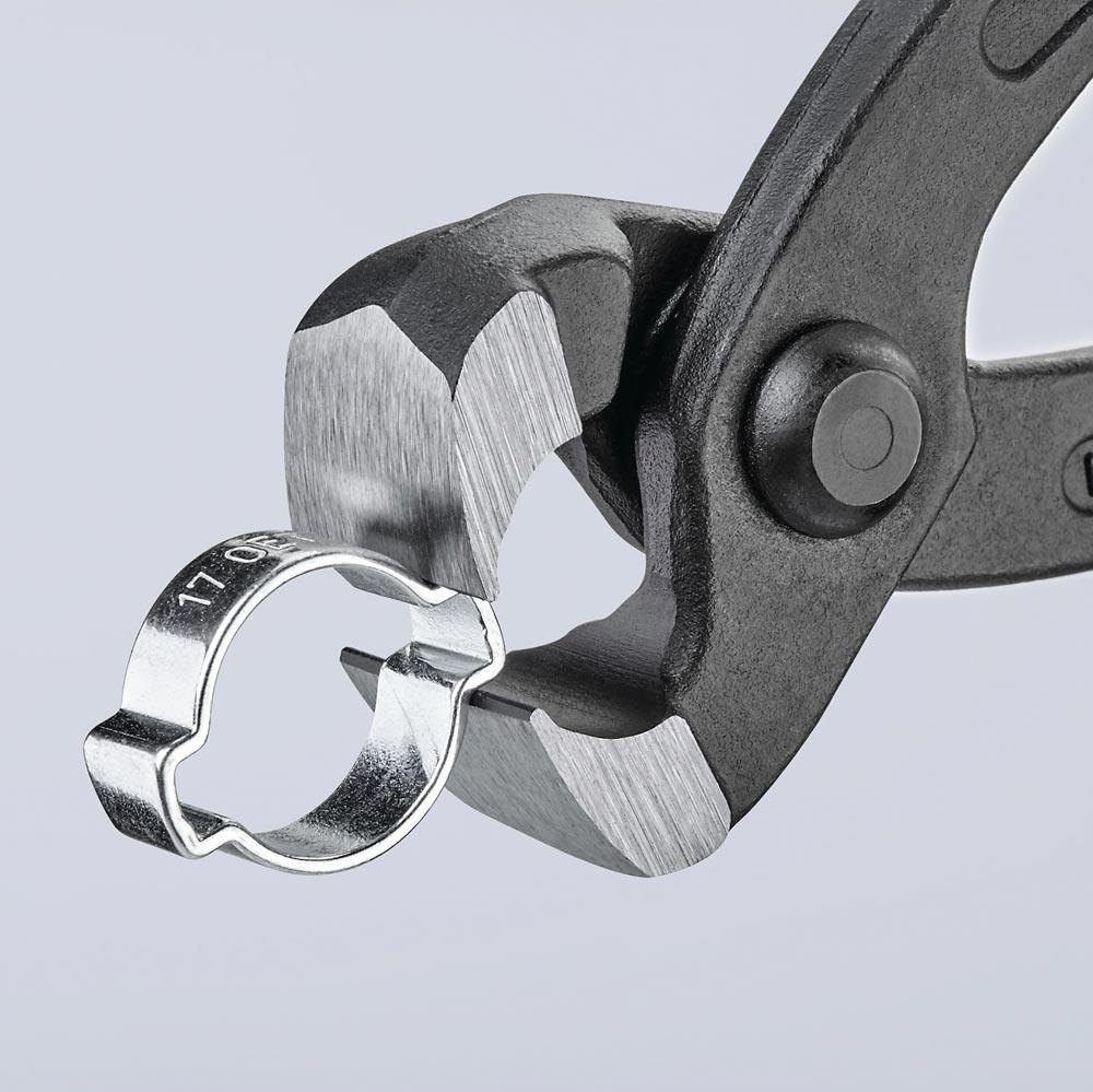 Ohrklemmenzange Gesamtlänge 220 mm Kopf schwarz atramentiert Kunststoff-Überzug Ohrklemmenzange Gesamtlänge 220 mm Kopf schwarz atramentiert Kunststoff-Überzug