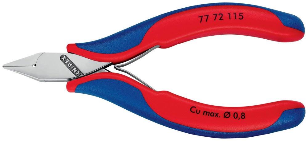 Elektronik-Seitenschneider Länge 115 mm Form 4 Facette ja, klein Mehrkomponenten-Hüllen spiegelpoliert
