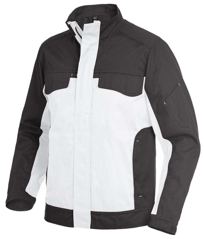 Arbeitsjacke Twill ERNST, weiß-anthrazit Gr. 5XL