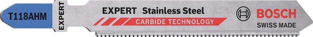 Stichsägeblatt Stainless Steel T 118 AHM Gesamtlänge 83 mm Zahnteilung 1,1 mm Edelstahlbleche 3 Stück / Karte