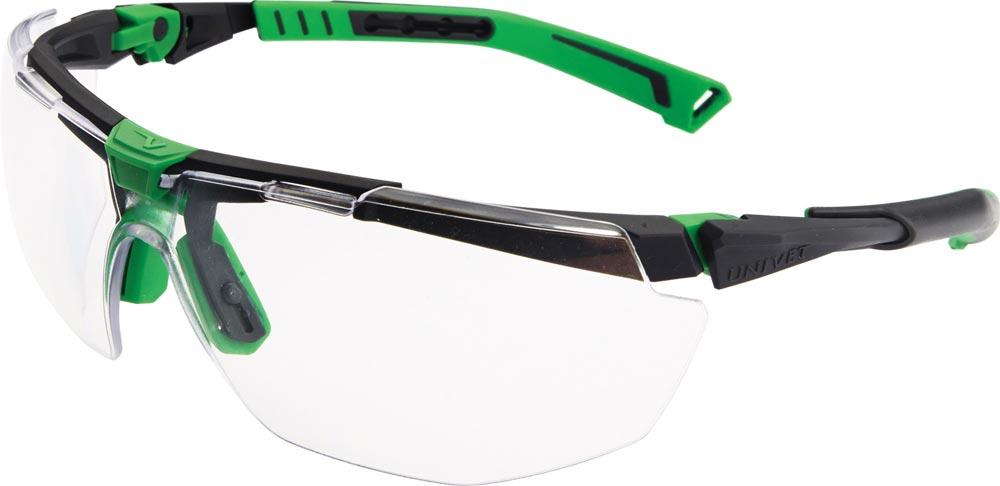 Schutzbrille 5X1030000 EN 166, EN 170 FT KN Bügel dunkelgrau/grün, Scheibe klar Polycarbonat