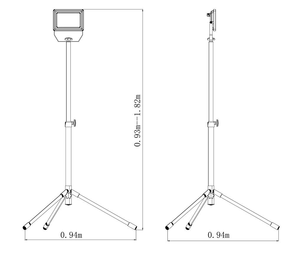 LED-Strahler 30 W 2200 lm 7,5 m H07RN-F 3x1,0 mm IP65