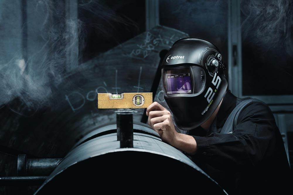 Schweißerschutzhelm Vegaview2.5 schwarz 90 x 110 mm DIN 8-12 Karton