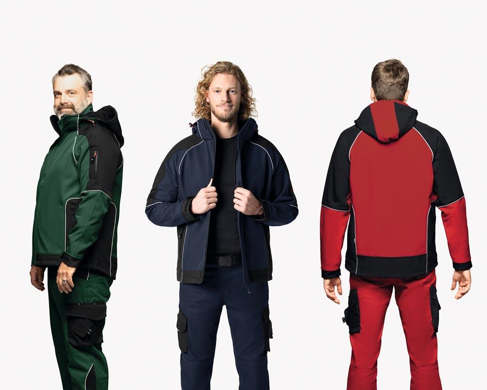 Softshell-Jacke WALTER, grün-schwarz Gr. 2XL