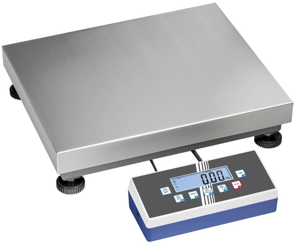 Plattformwaage, Wägebereich 15/30 kg, Wägeschritte 5/10 g, Reproduzierbarkeit 5/10 g, Linearität 15/30 g, BxT Wägeplatte 400x300 mm
