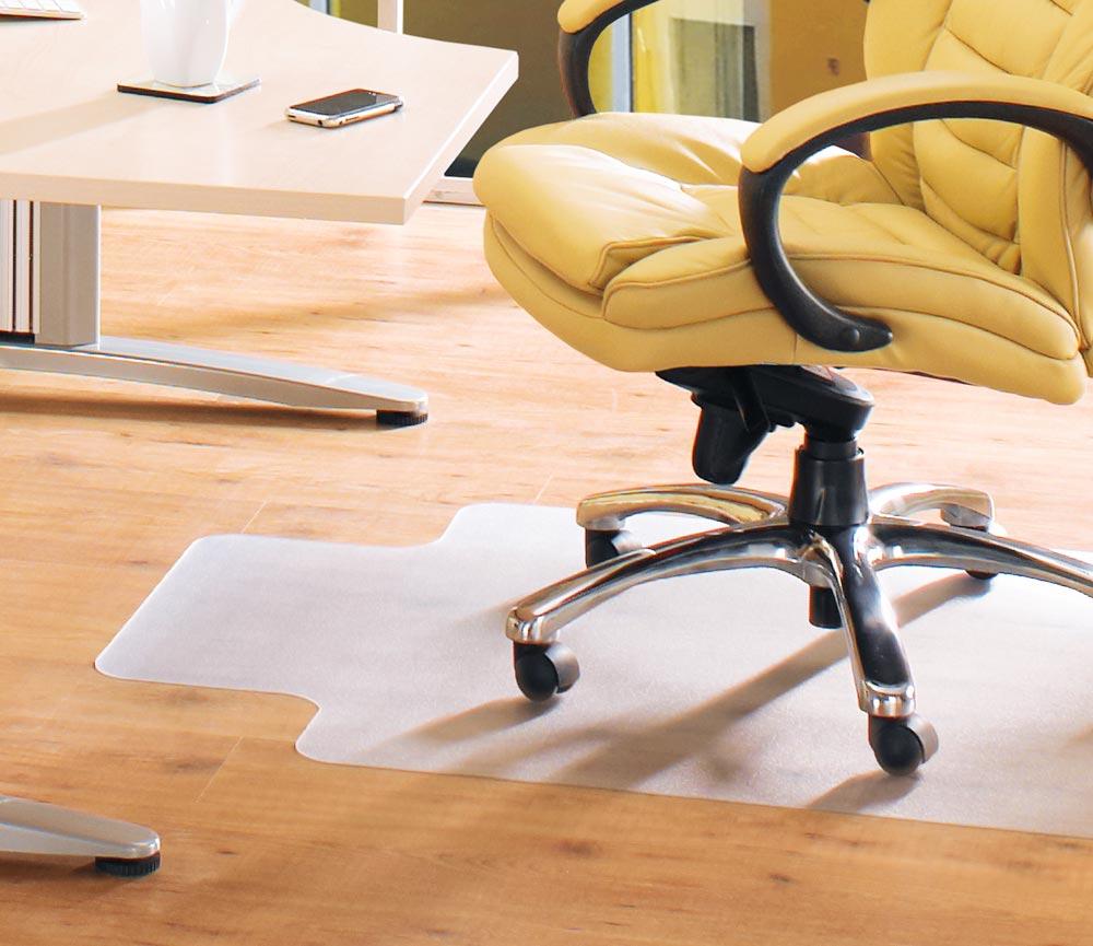 Antistatik-Bodenschutzmatte, Vinyl, LxB 1500x1160 mm, transparent, für Hartböden