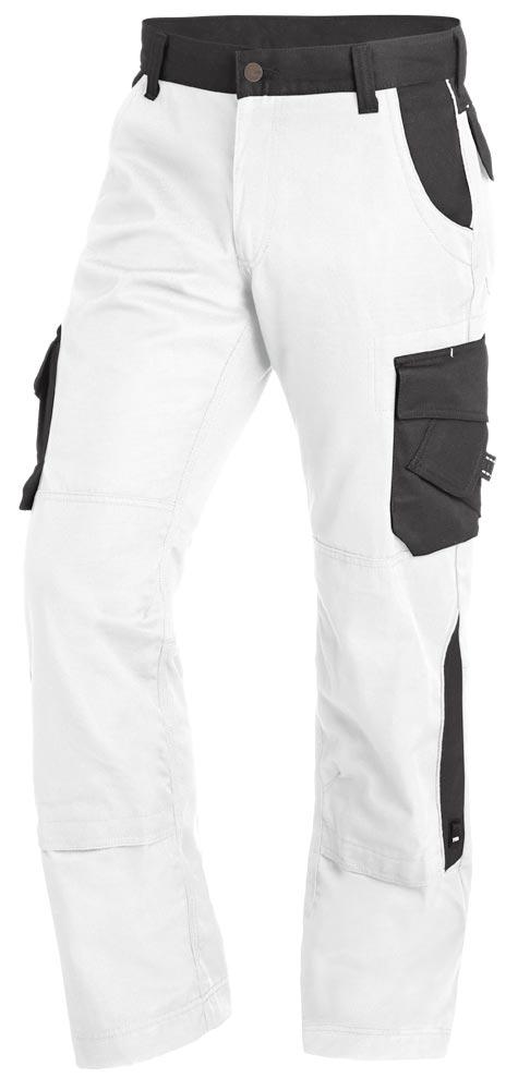 Arbeitshose Twill BRUNO, weiß-anthrazit Gr. 32
