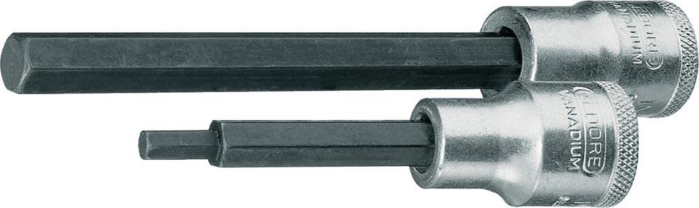 Steckschlüsseleinsatz IN 19 1/2  Innen-6-kant Schlüsselweite 6 mm Länge 60 mm
