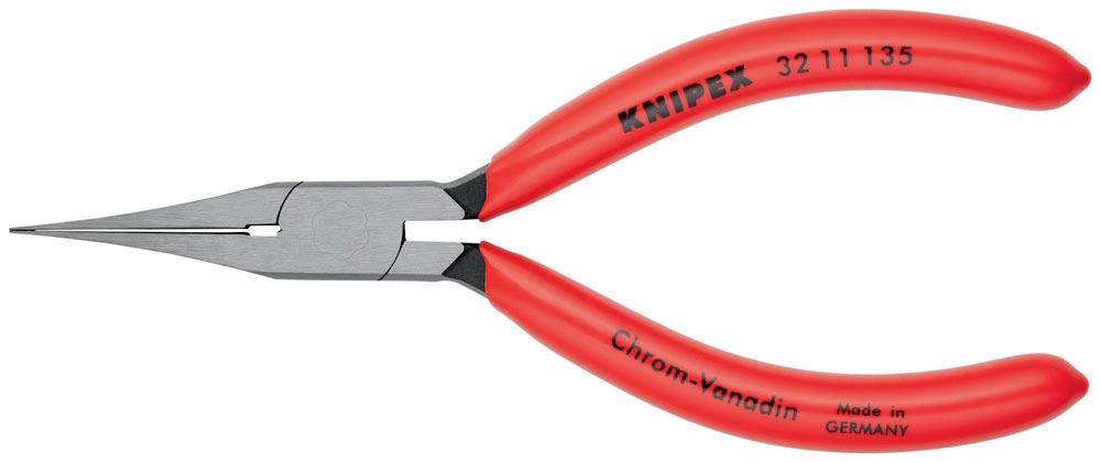 Justierzange Länge 135 mm gerade flach, schmal Kunststoffüberzug