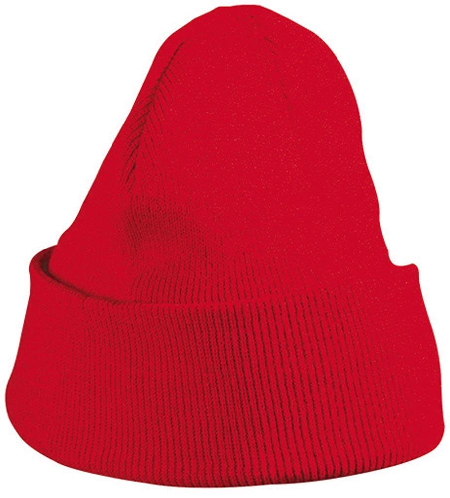 Stickmütze klassisch, Knitted Cap, red