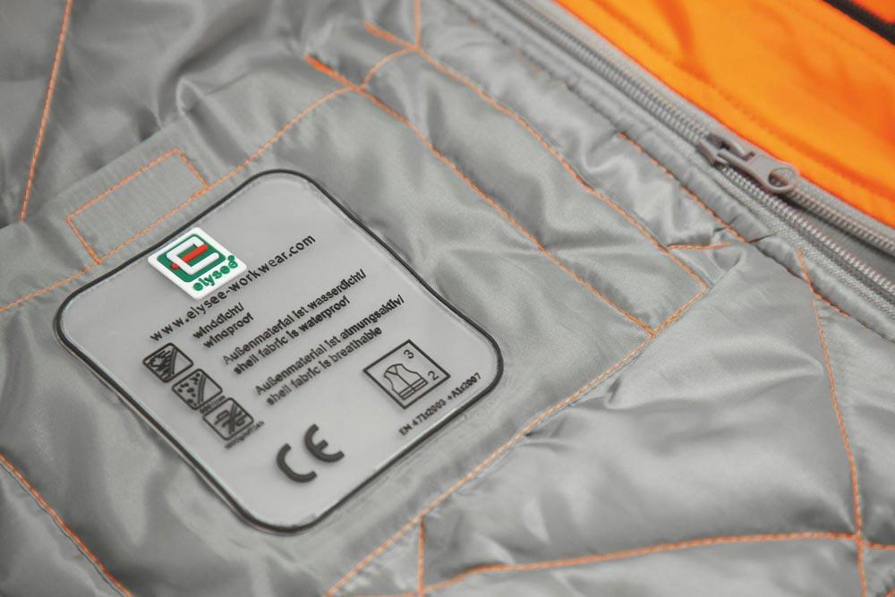 Winter-Warnschutz-Softshelljacke Lukas Größe L orange/schwarz