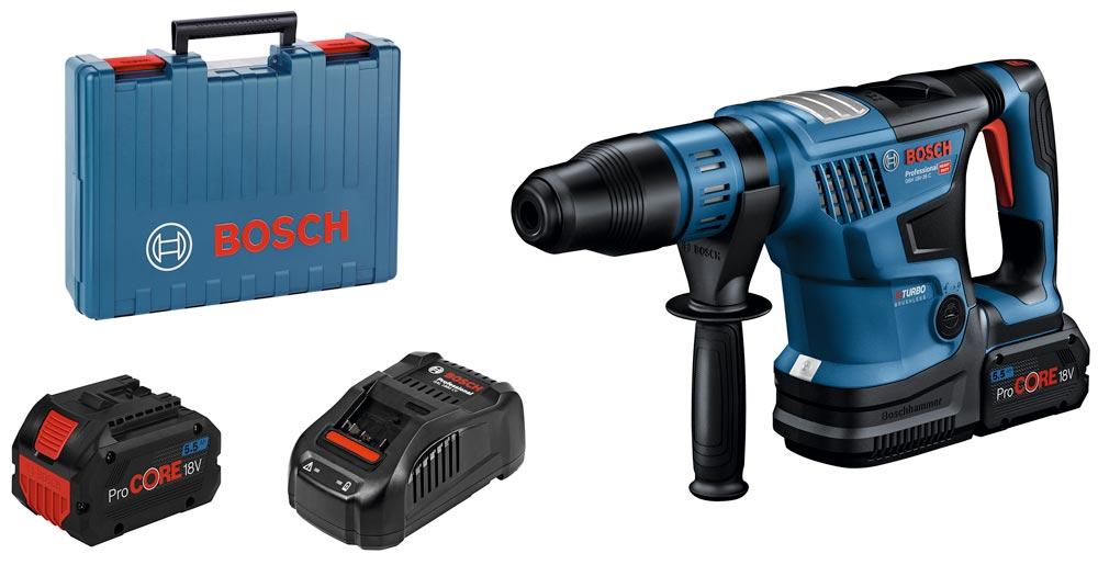 BOSCH Akku-Bohrhammer GBH 18V-34 CF (2x ProCORE18V 8.0Ah GAL 1880CV CC)