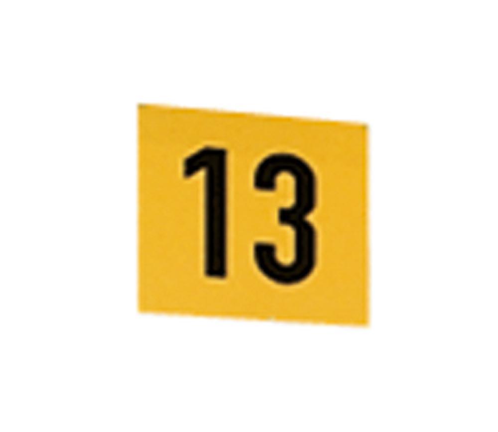 Lagerschild, Polystyrol, BxH 500x500 mm, Schrift schwarz, Schilderfarbe gelb (1-2 Zeichen, Ziffern oder Buchstaben)