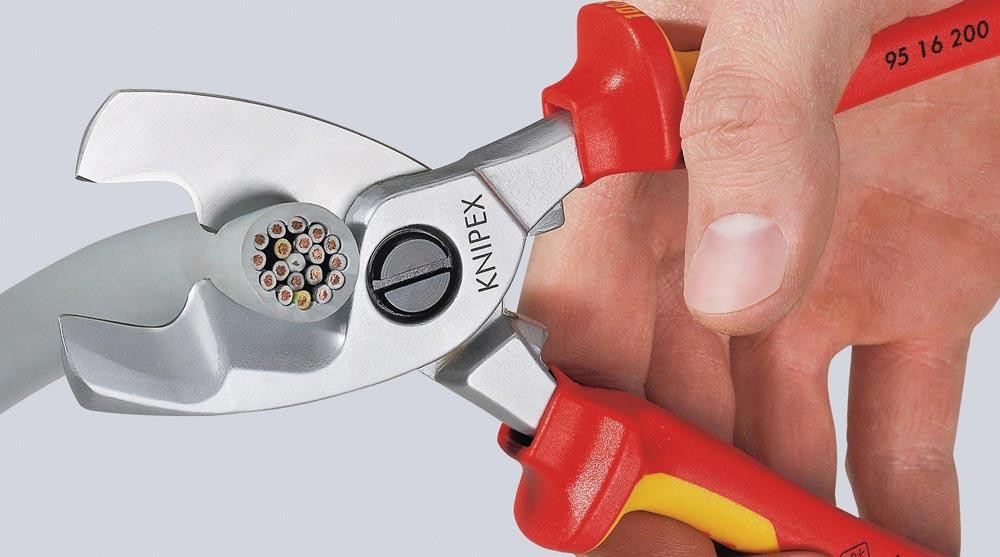 Kabelschere Länge 200 mm Kopf verchromt VDE Mehrkomponenten-Hüllen