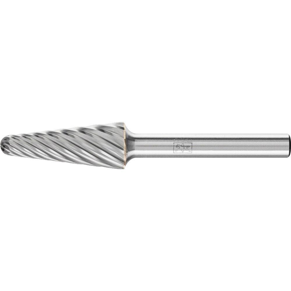 Frässtift KEL Ø 12 mm Kopflänge 30 mm Schaft-Ø 6 mm Hartmetall Verzahnung INOX