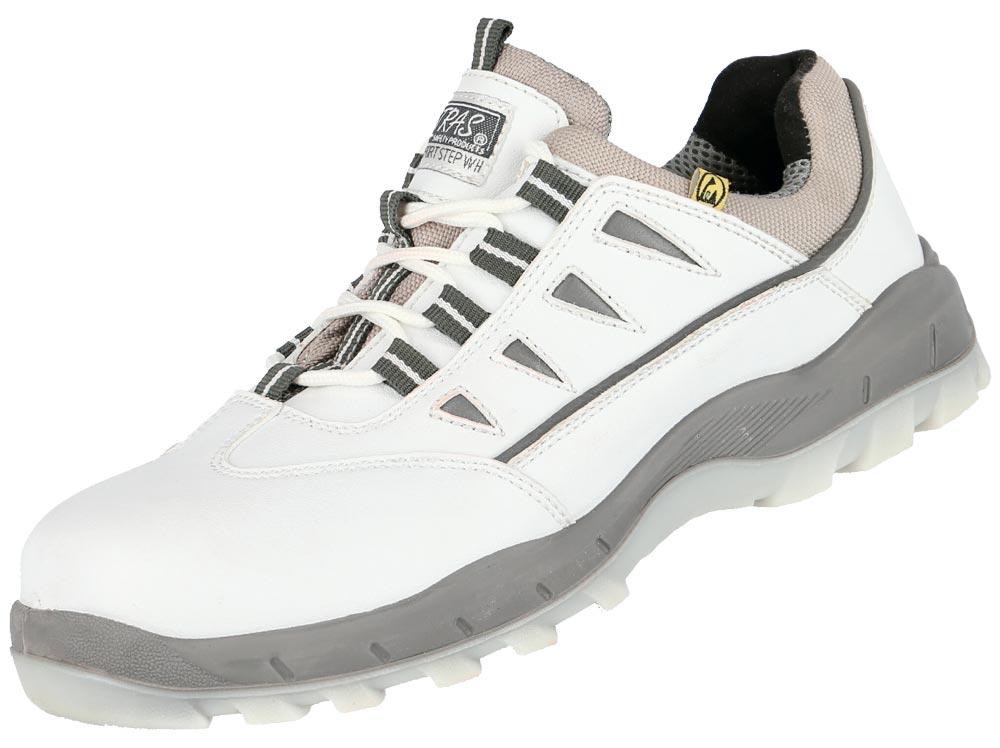 Sicherheitshalbschuhe SPORT STEP WH Gr. 46 weiß S3 SRC Weite 11 Kunstleder widerstandsfähige und nicht kreidende PU / TPU-Laufsohle
