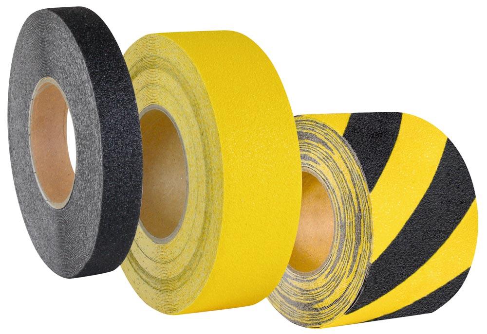 Antirutsch-Belag, Breite 25 mm, selbstklebend, verformbar, Länge 18,3 m, schwarz