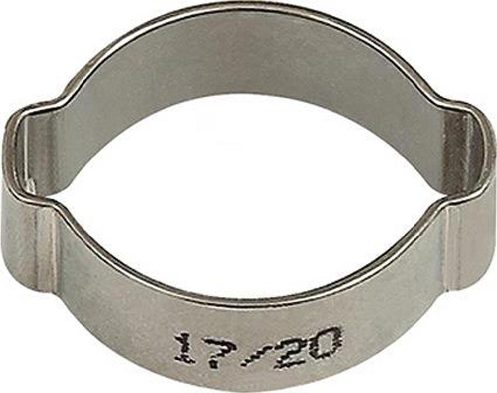 Schlauchklemme 2-Ohr Edelstahl 1.4301 (W4) Spannbereich 17-20 mm 50St./Beutel