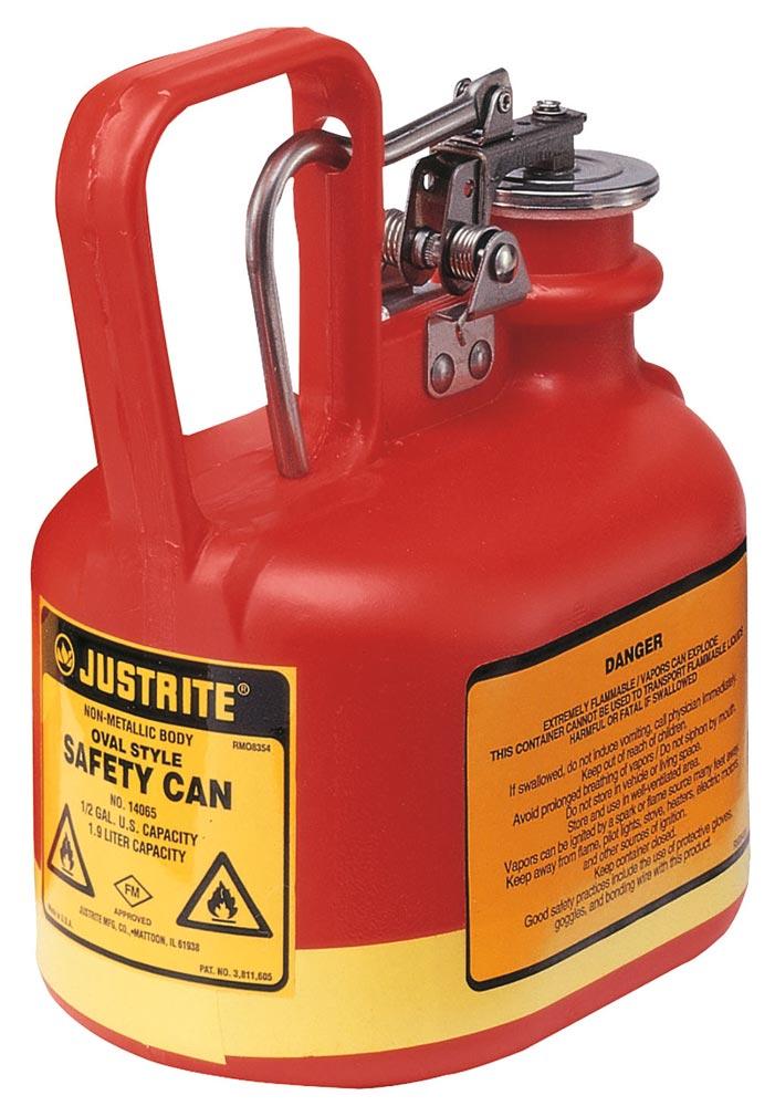 Sicherheitsbehälter aus Polyethylen, BxTxH 117x194x241 mm, Vol. 2 Liter, Farbe rot