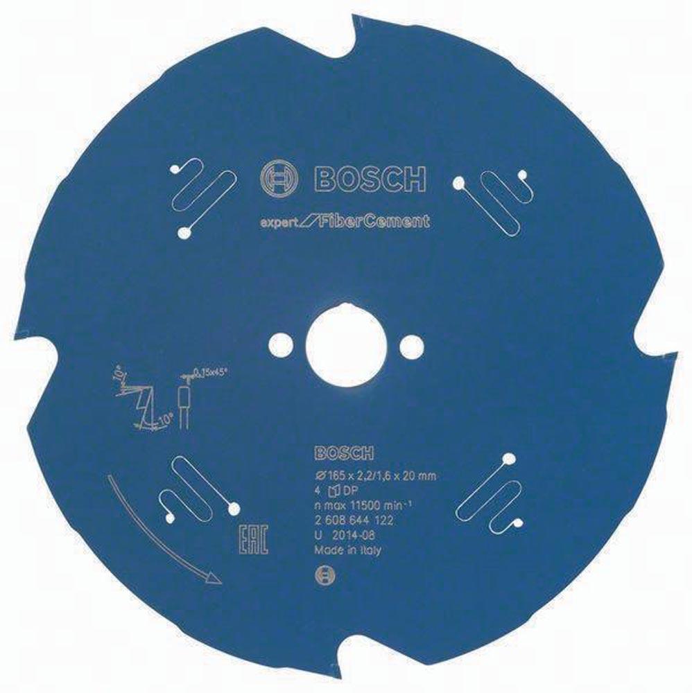 Kreissägeblatt Außen-Ø 165 mm Zähnezahl 4 TCG Bohrung 20 mm Schnittbreite 2,2 mm HM