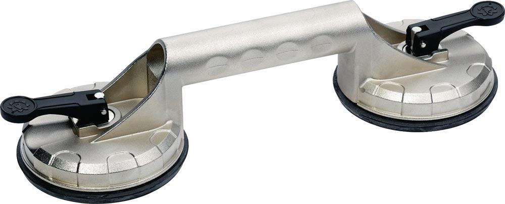 Saugheber Tragfähigkeit 80 kg Kopf-Ø 118 mm 2 Köpfe Alu