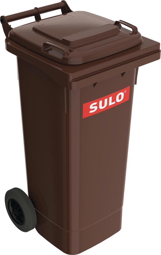 Müllgroßbehälter 80 l HDPE braun fahrbar, nach EN 840