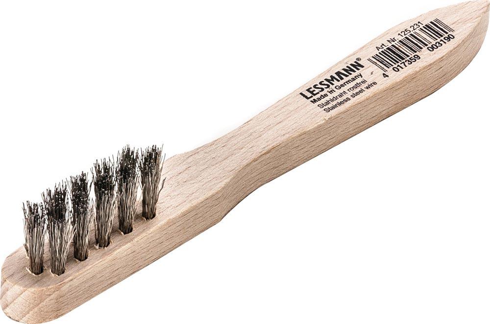 Zündkerzenbürste Länge 150 mm 0,15 mm VA-Stahldraht gewellt 3-reihig