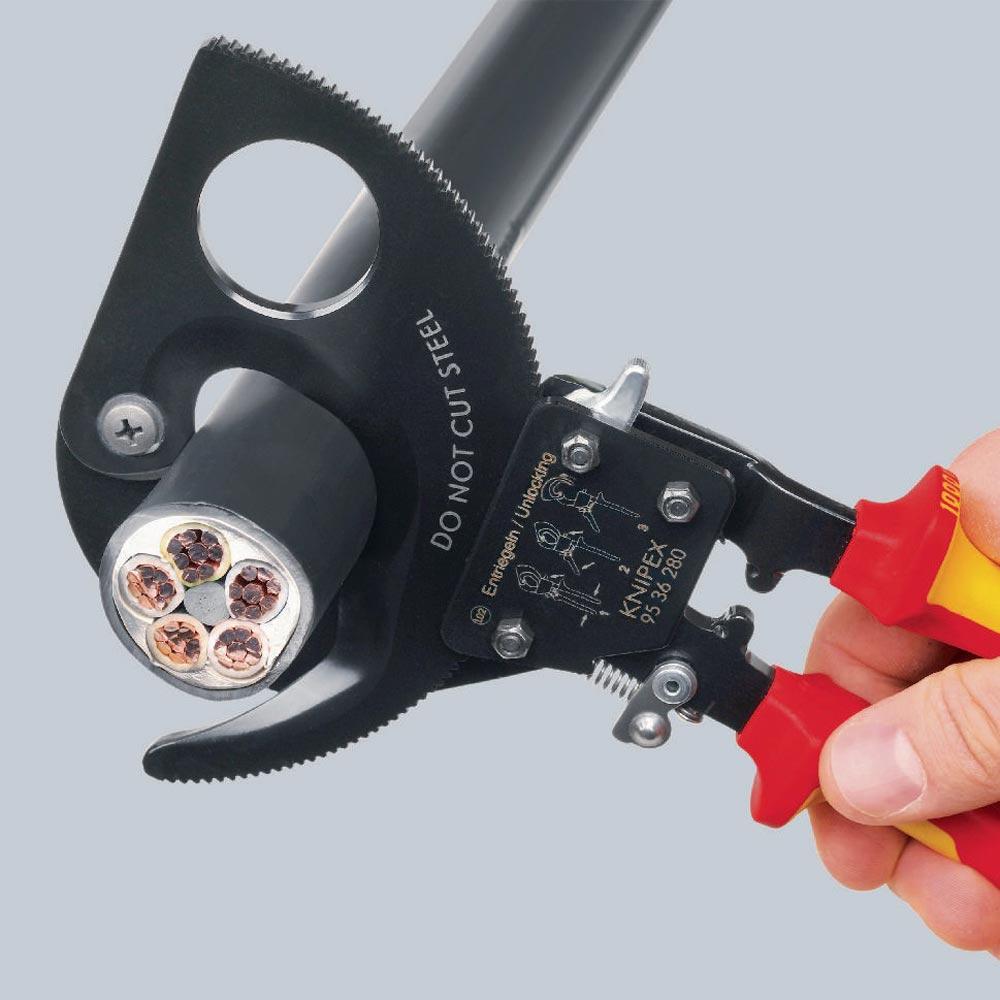 Kabelschneider Gesamtlänge 280 mm max. 52 (380 mm) mm Mehrkomponenten-Hüllen VDE