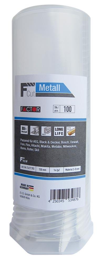 Säbelsägeblätter 150 mm für Metall Bi-Metall Pack a 100 St. F 922 BF